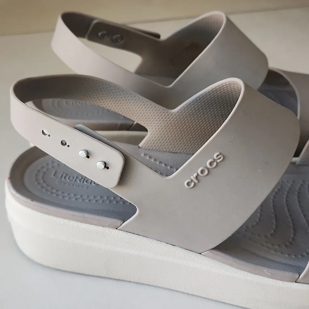 LiteRide By Crocs Tan Platform Strap Shoes Size W10